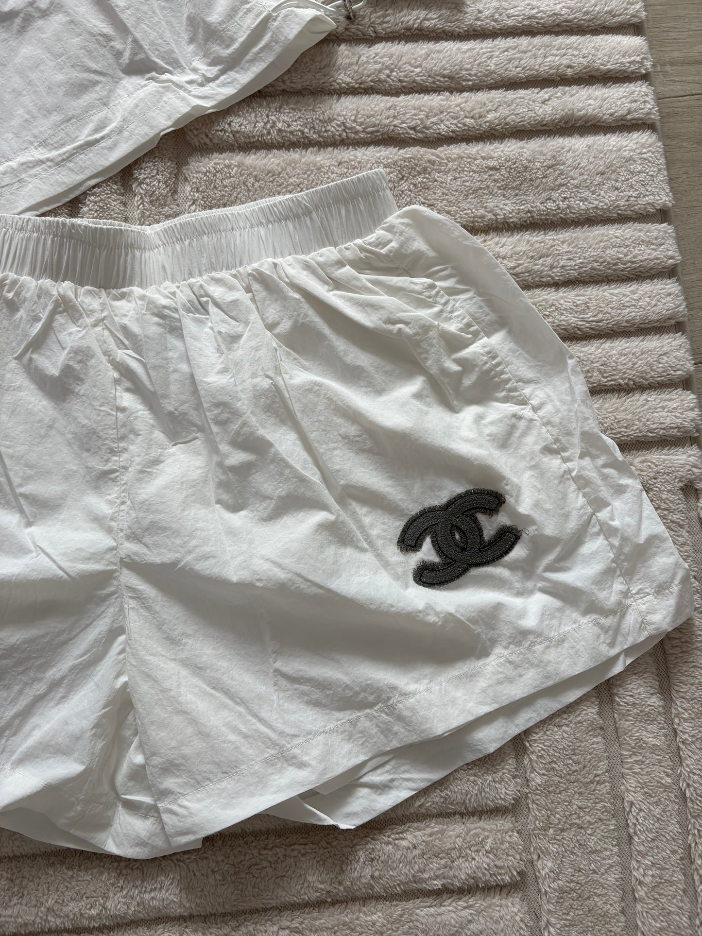 Cc windbreaker co ord set white cream