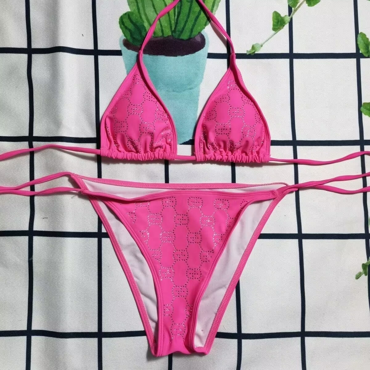 GG pink glitter bikini