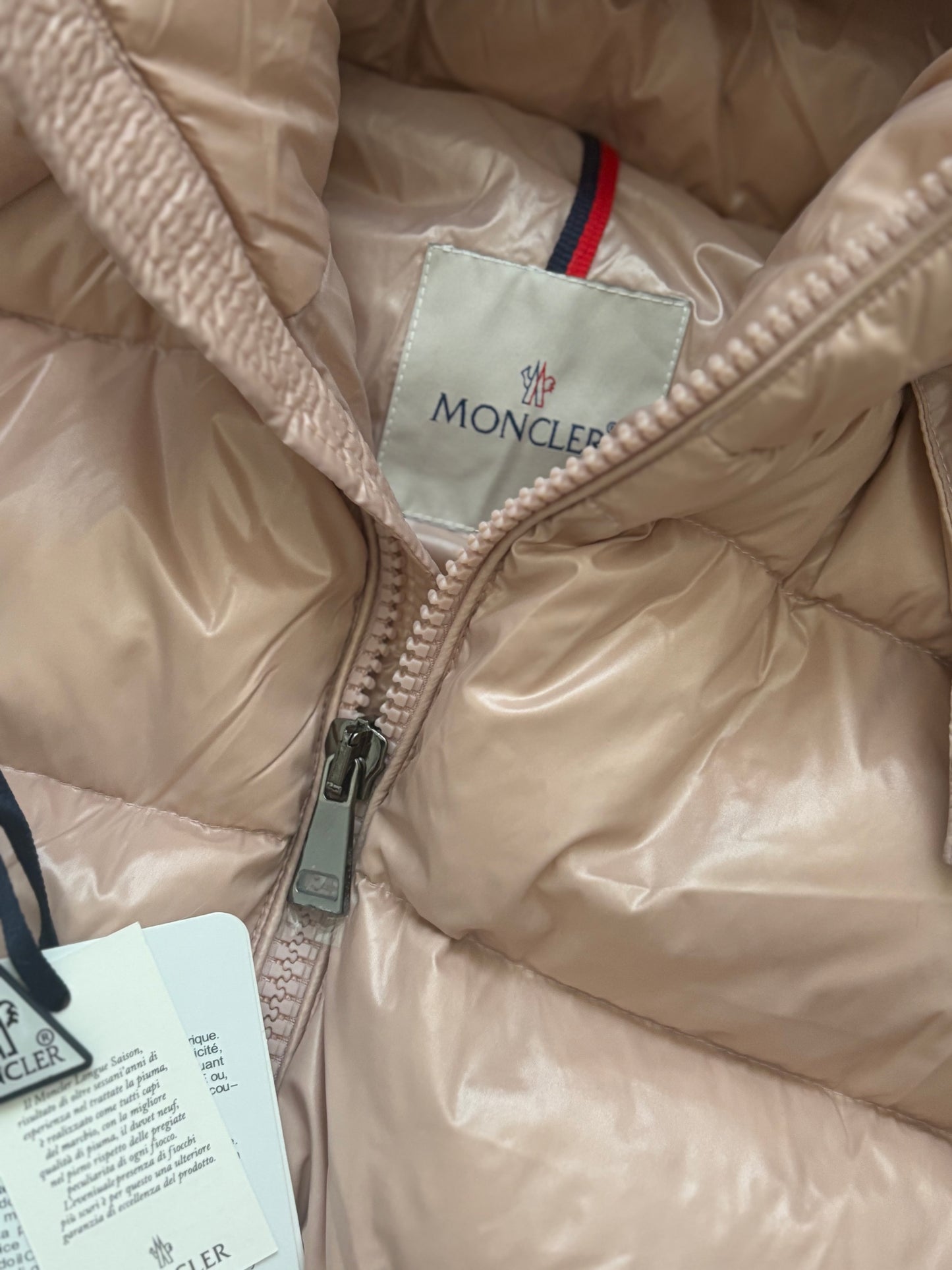 ( in stock size m ) monc shiny pink down jacket