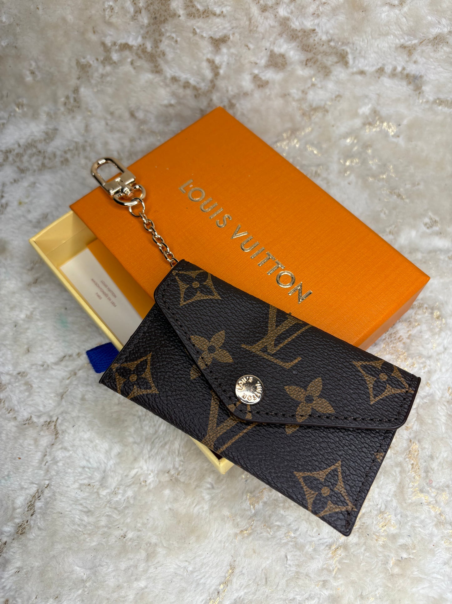 Louie key ring / handbag charm coin pouch / card holder