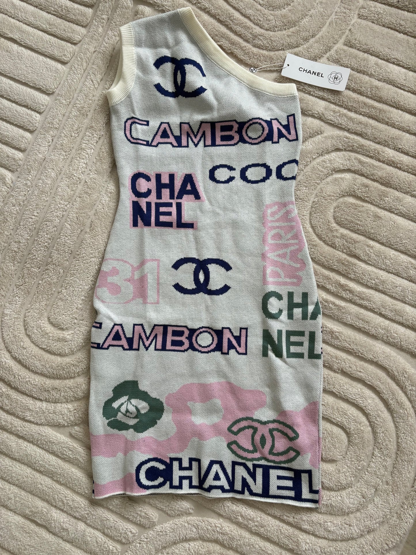 Cc one shoulder knit mini dress