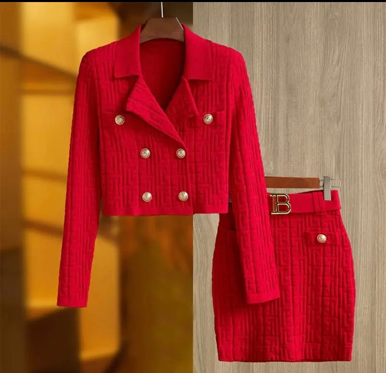 B blazer coordinate red
