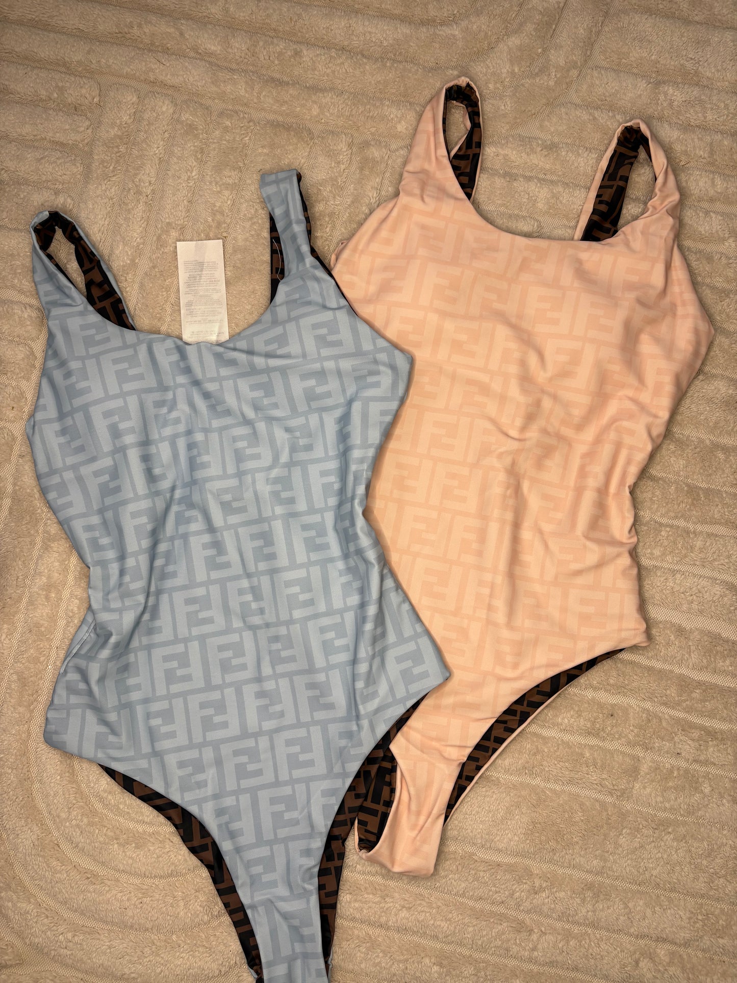 FenD reversible monogram swim suit