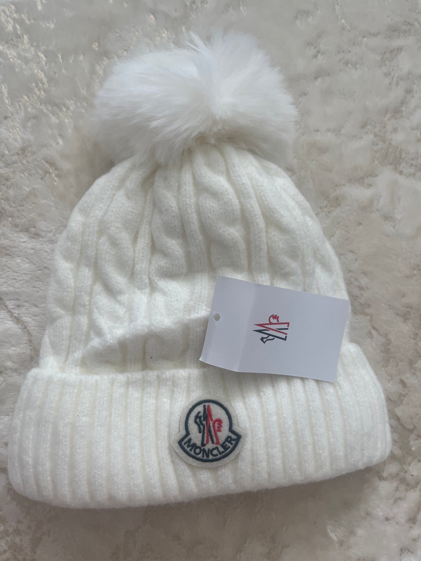 cream fleece lined mon hat