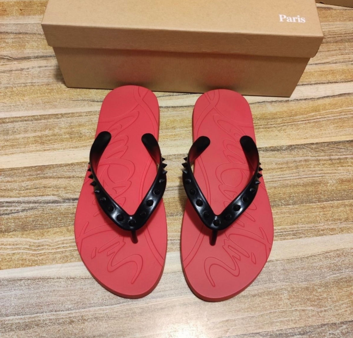 CL red bottom flip flop red