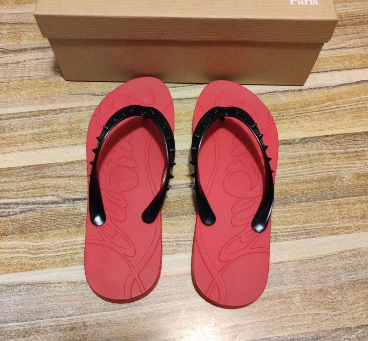 CL red bottom flip flop red