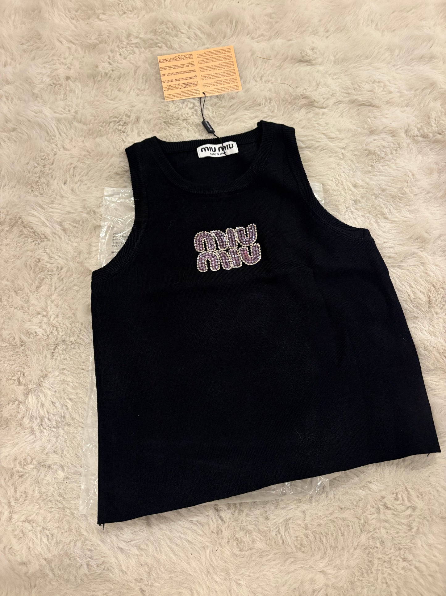( in stock size 10/12 ) miu vest black