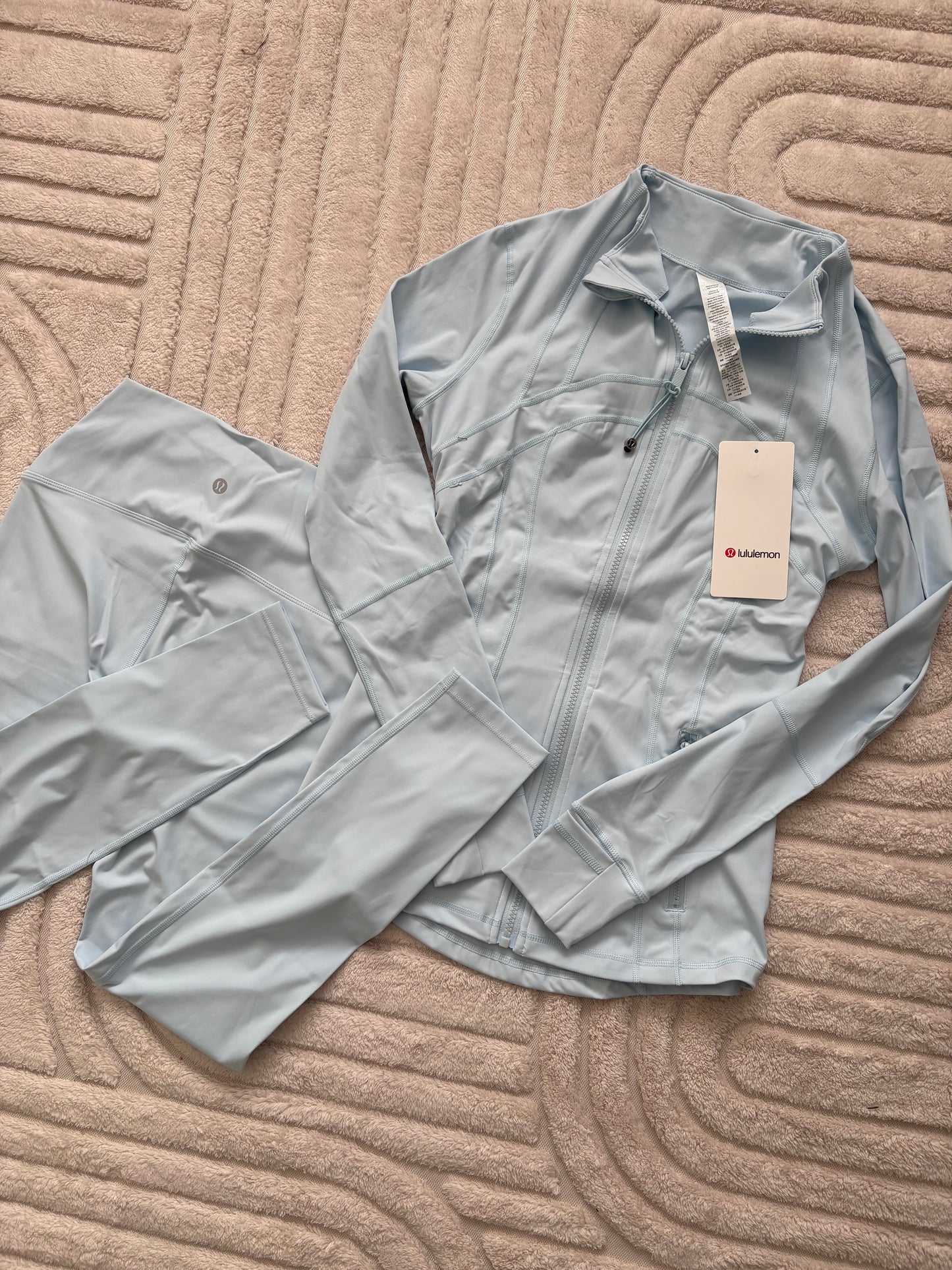 Lulu dusty baby blue full set legging & define jacket