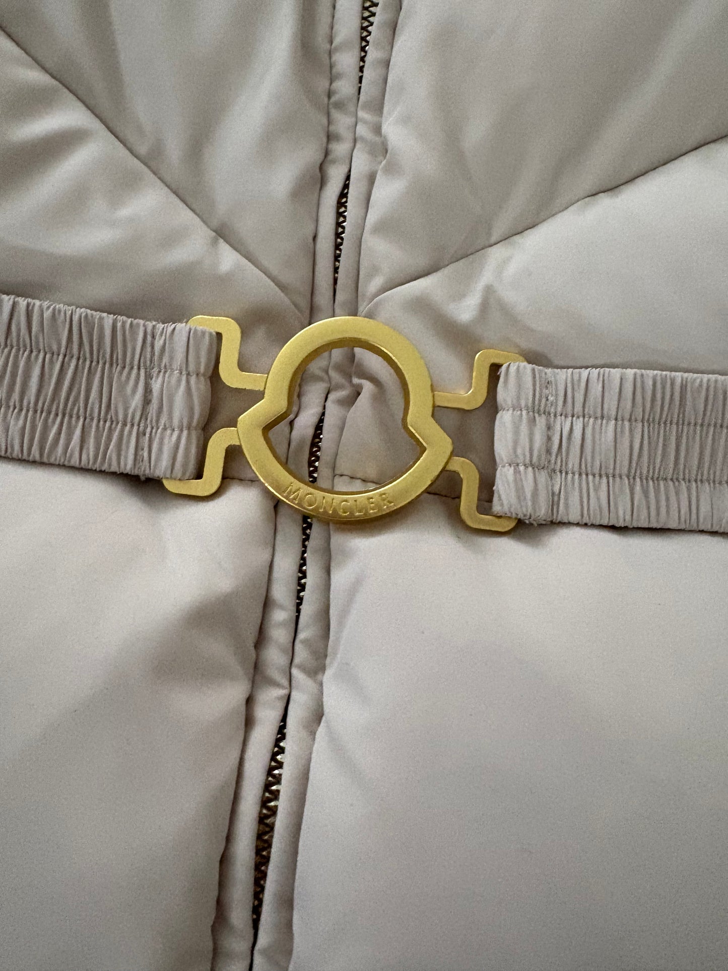 ( in stock size S - fits 6- 8/10 ) Mon cream down belted jacket