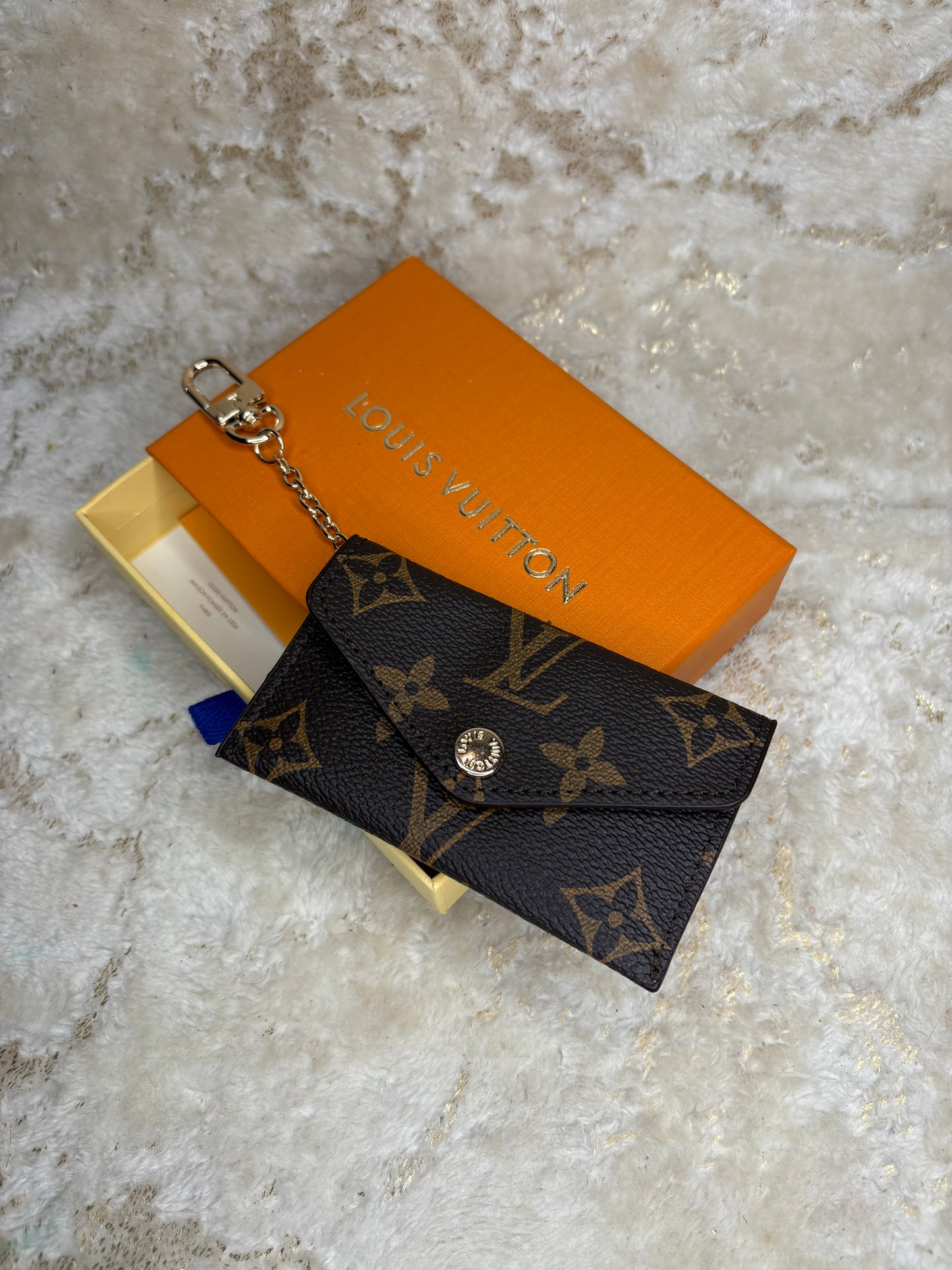 Louie key ring / handbag charm coin pouch / card holder