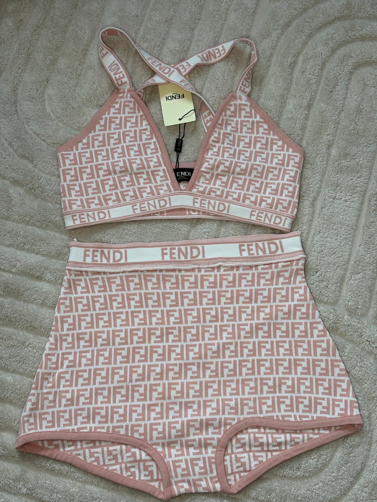 FEN mini short co ord pink