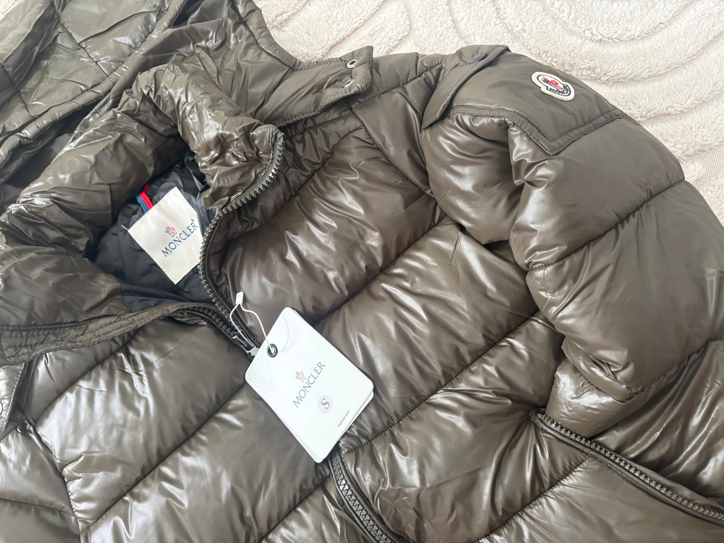 Khaki mon down jacket