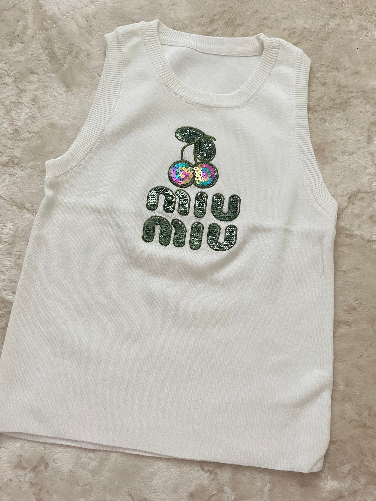 Miu vest top white