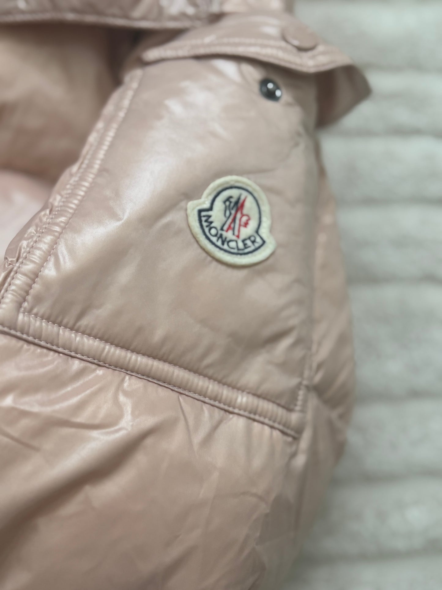 ( in stock size m ) monc shiny pink down jacket