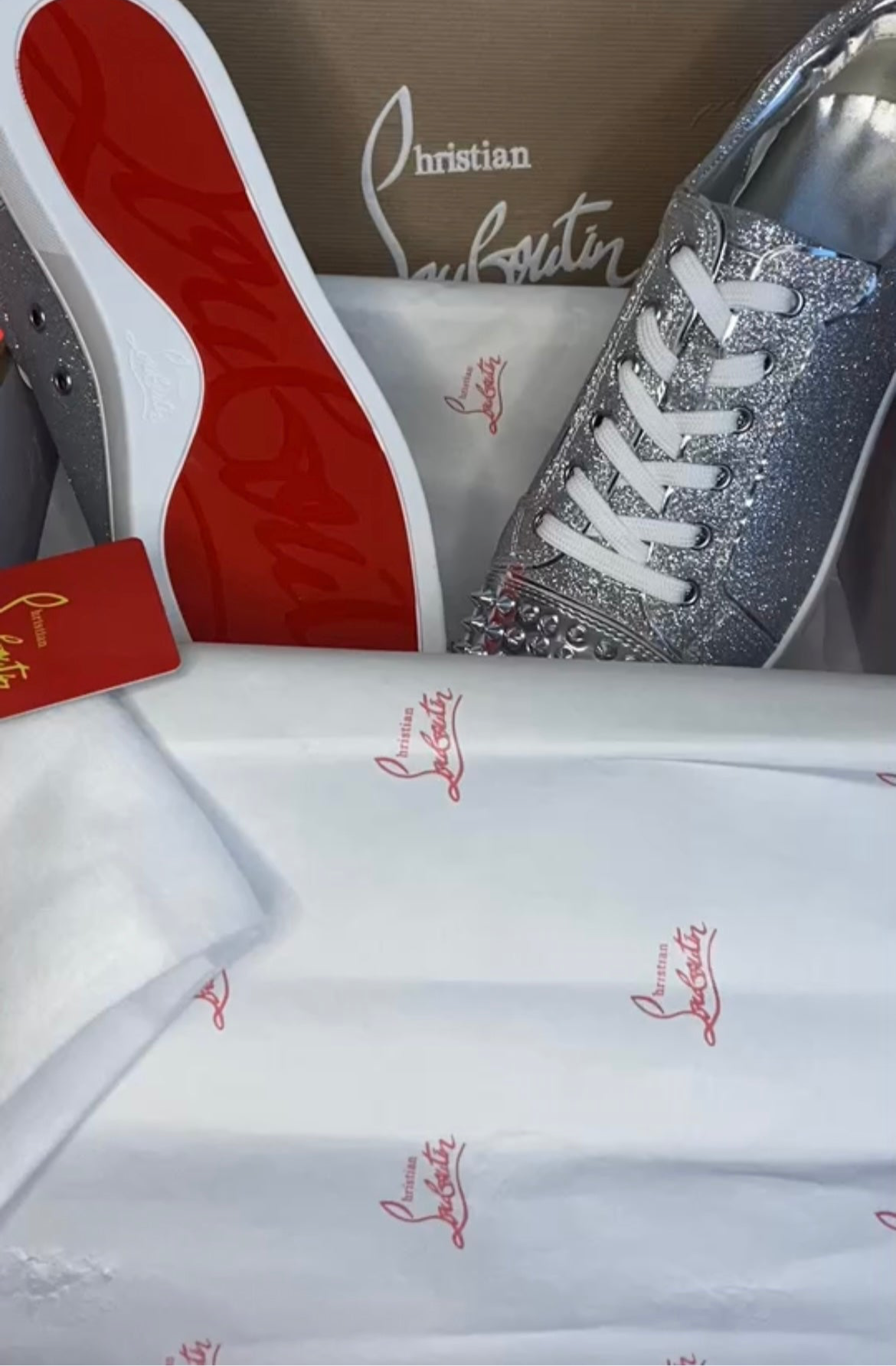 CL glitter bag & shoe set