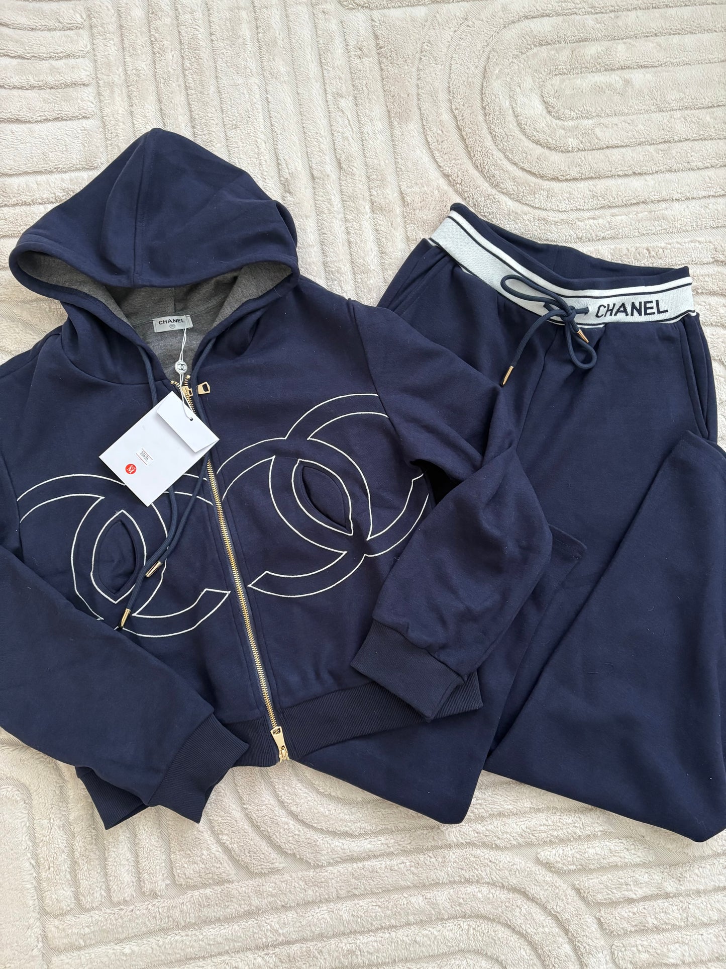 Cc navy thick flare leg tracksuit