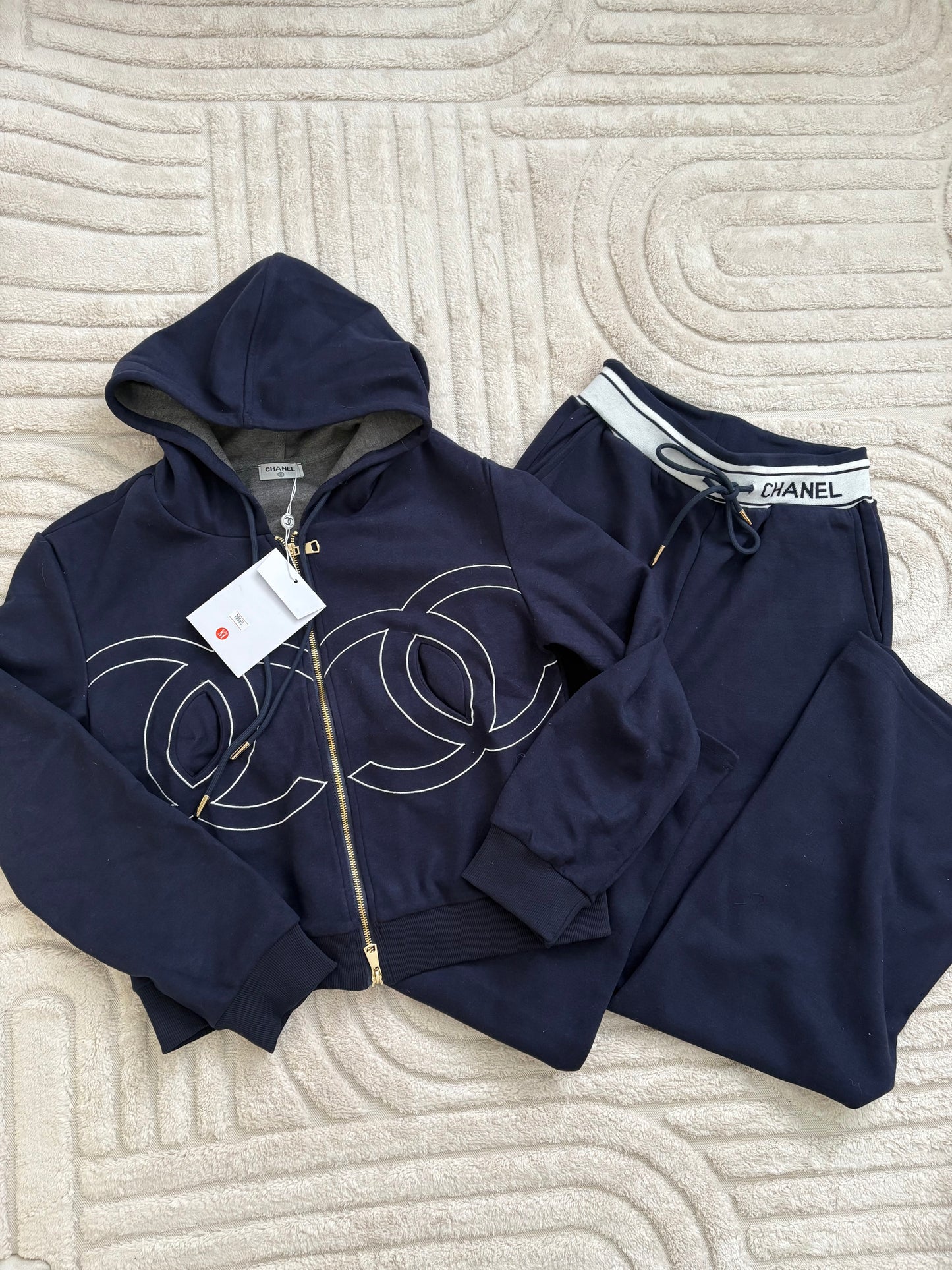 Cc navy thick flare leg tracksuit