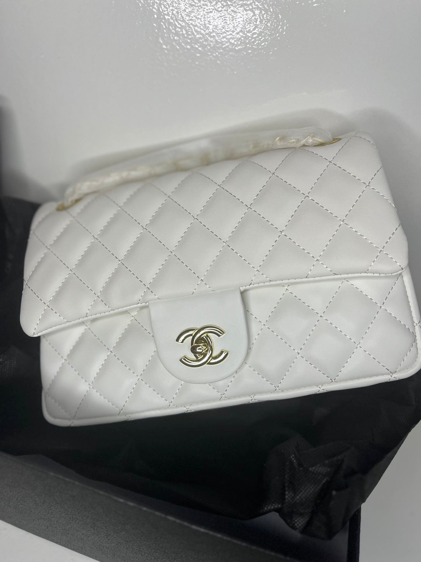 White cc classic flap
