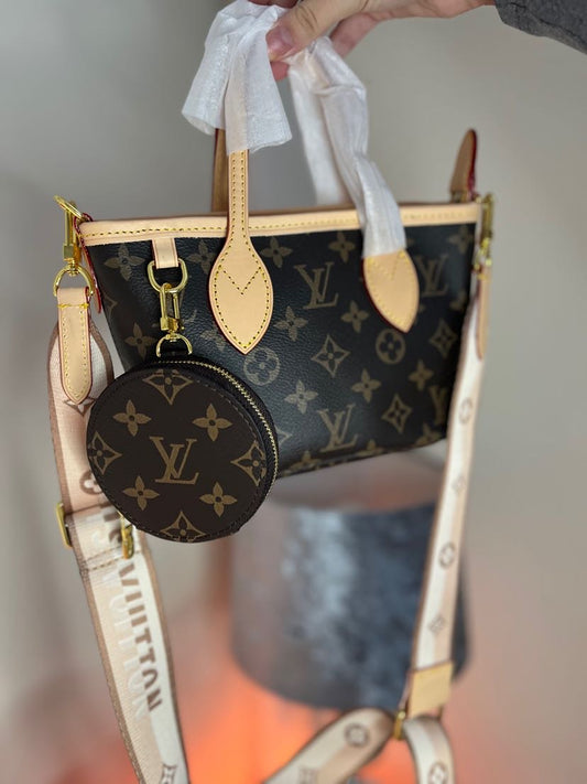 Mini neverfull beige strap