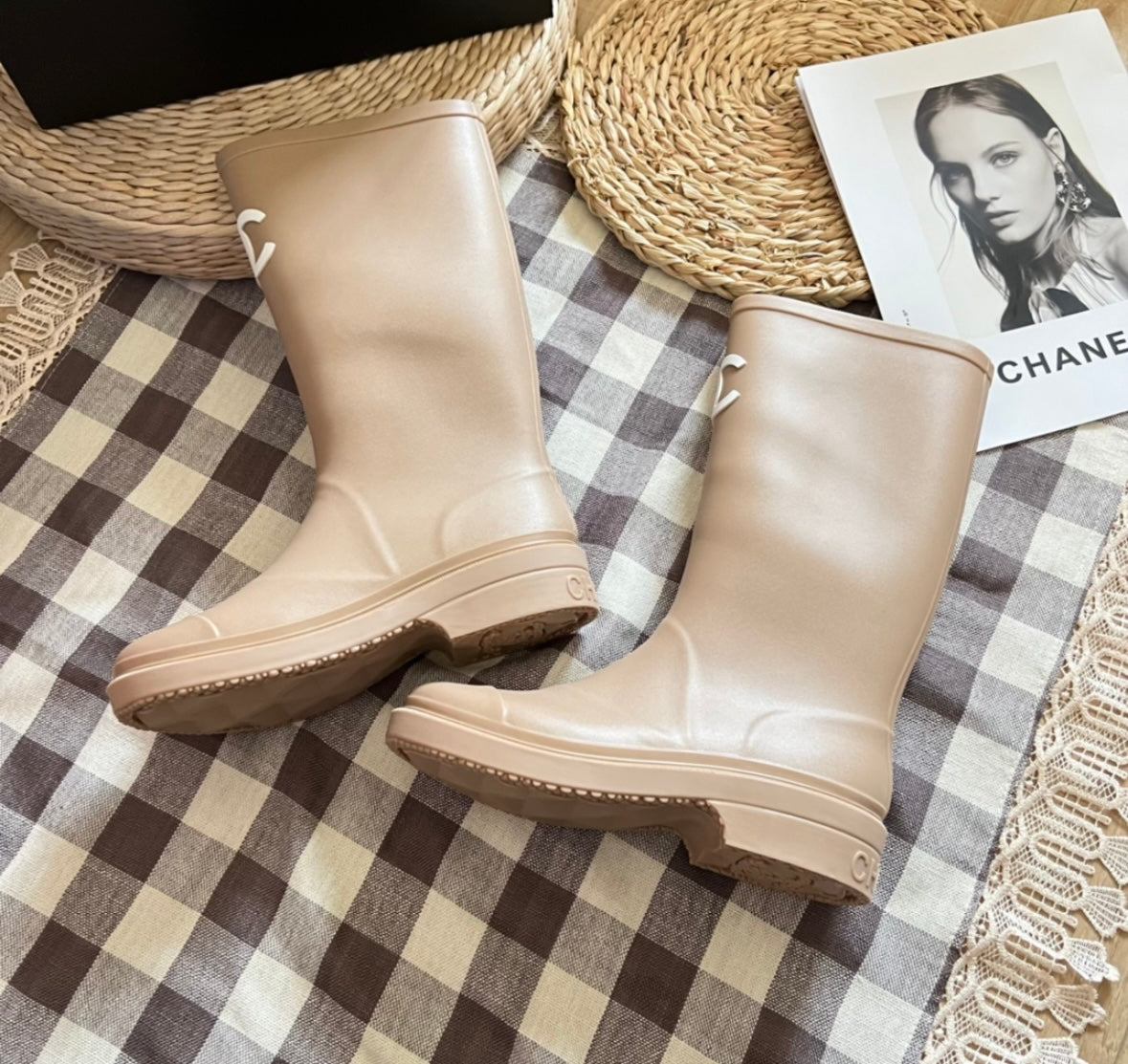 Cc wellington boots nude