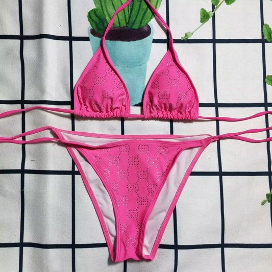 GG pink glitter bikini