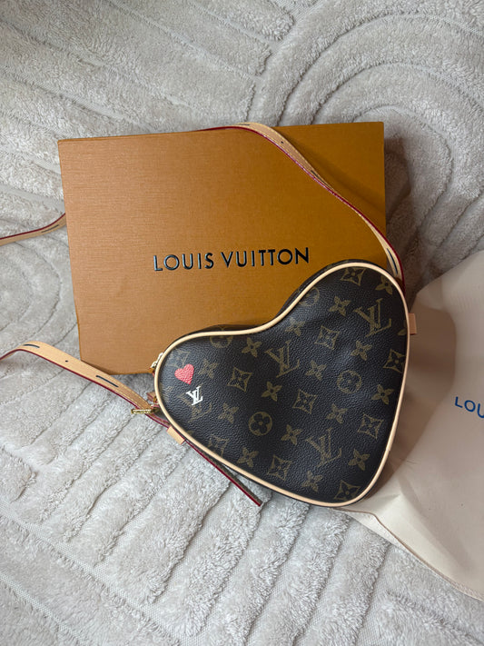 Louie heart crossbody bag