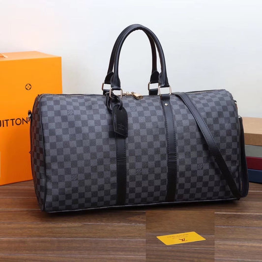 Checkered holdall bag