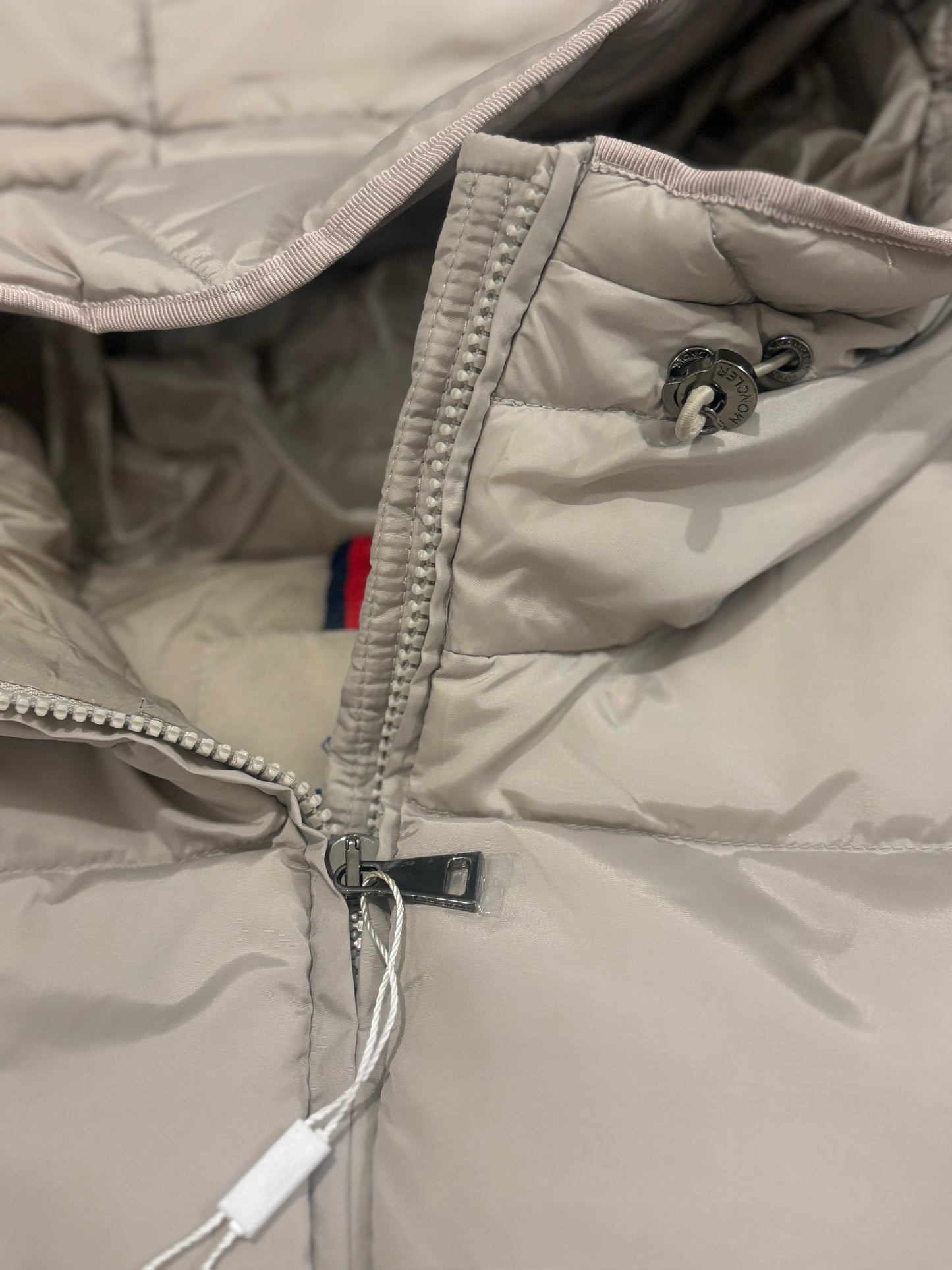 ( in stock size small 8/10 ) monc down jacket greige