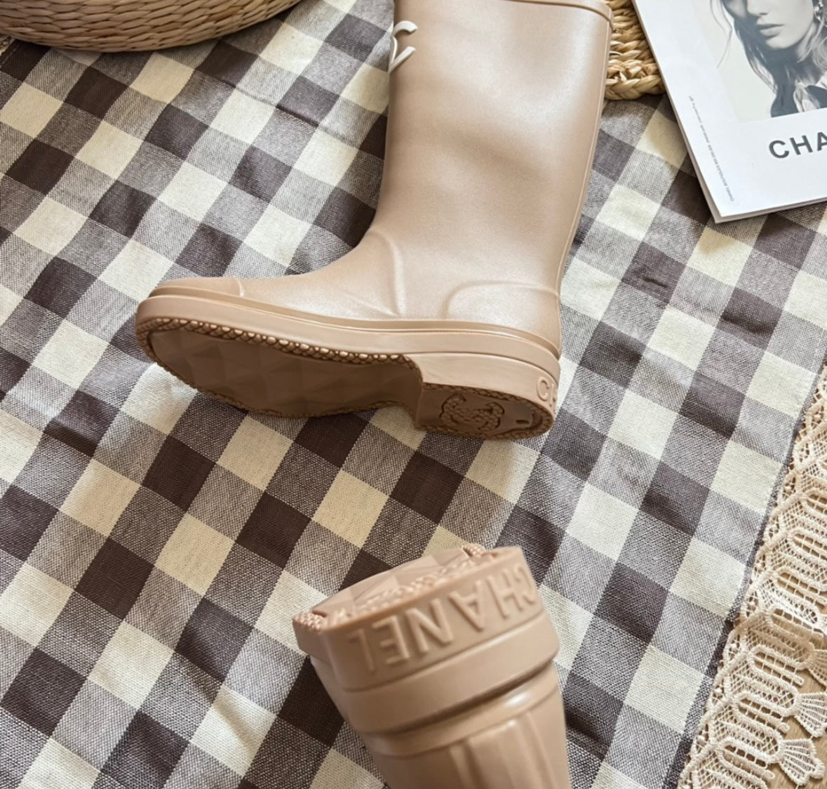 Cc wellington boots nude