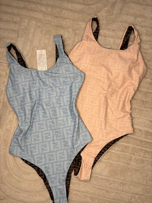 FenD reversible monogram swim suit