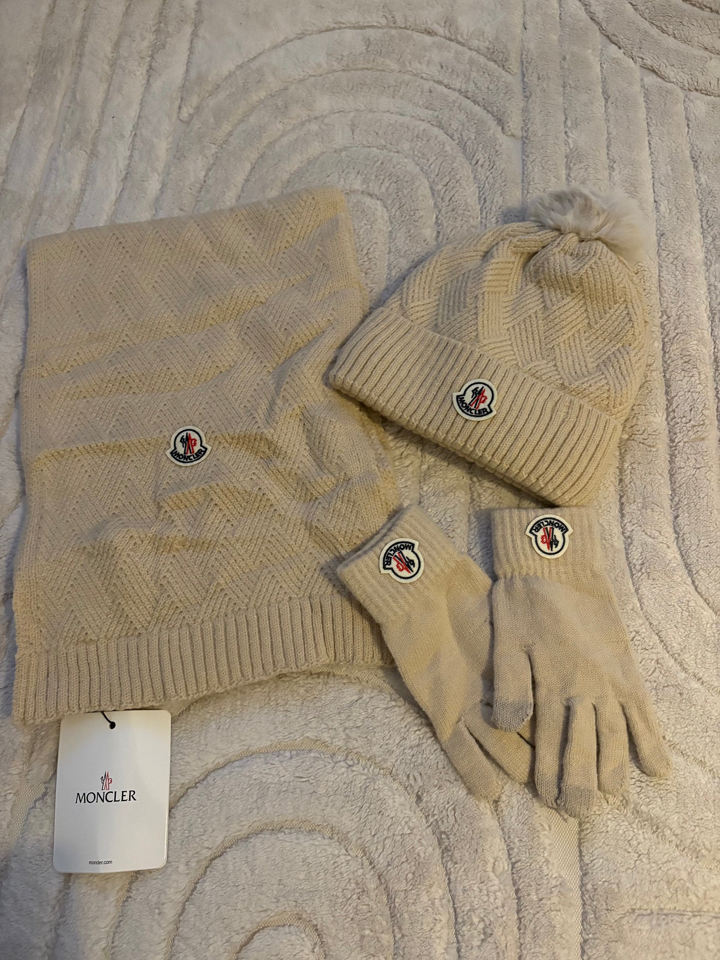 ( in stock ) Mon hat set beige