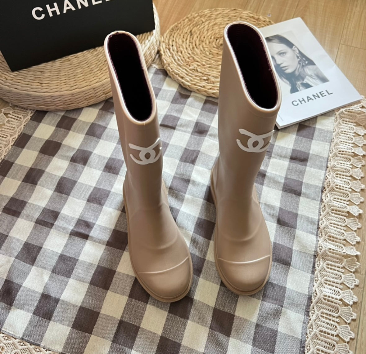 Cc wellington boots nude