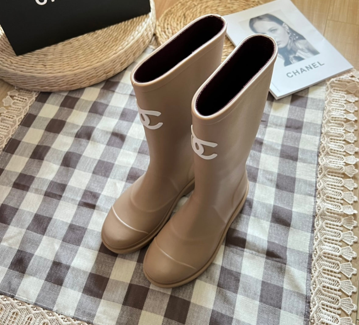 Cc wellington boots nude