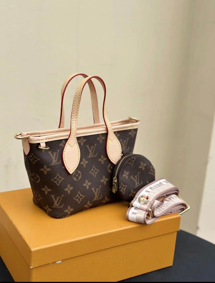 Mini neverfull beige strap