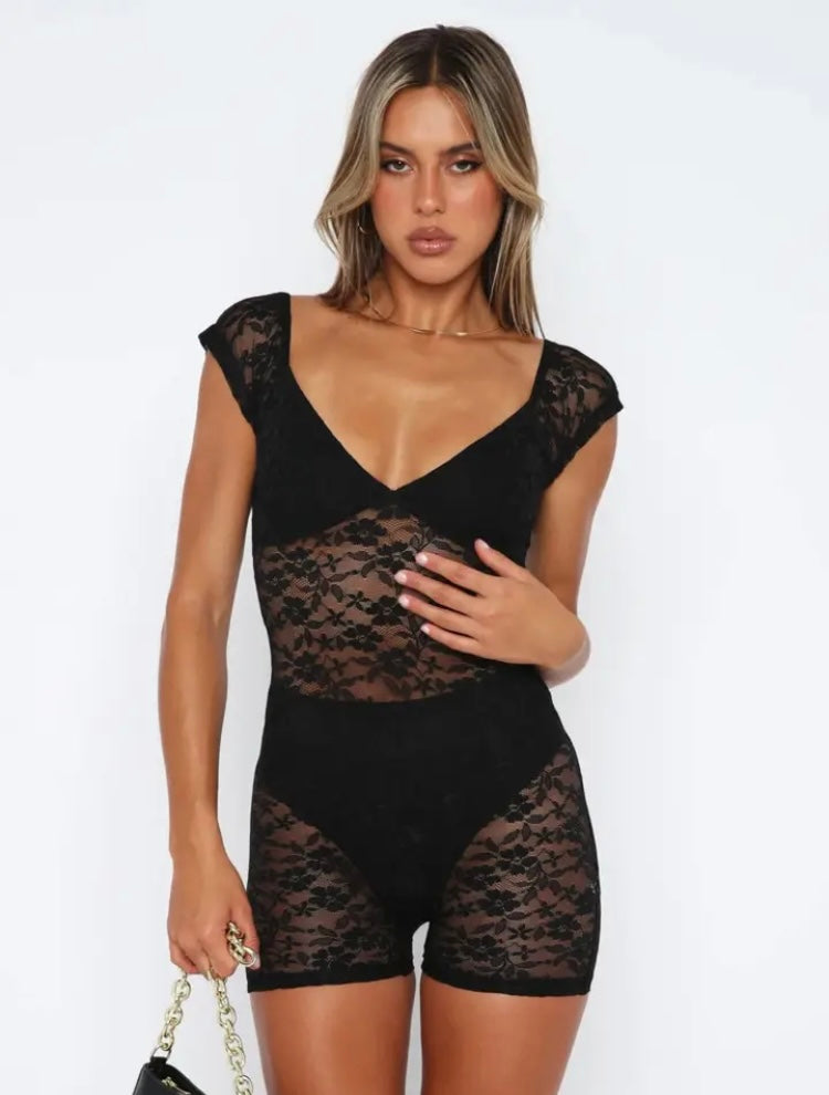 Multi choice lace romper