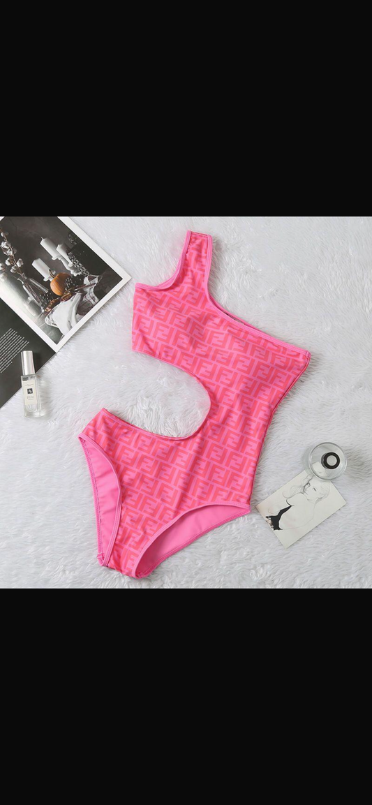 FEN cutout swimsuit pink