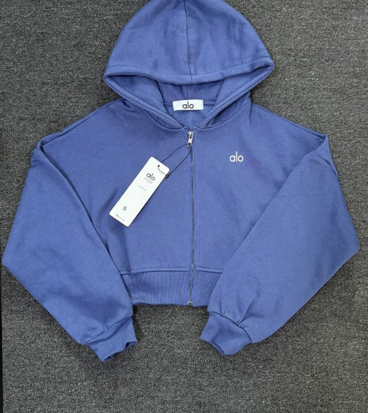 ( in stock size L on tag * best fit s/m ) Alo hoodie blue purple