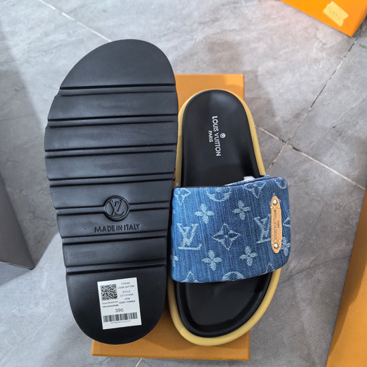 LV denim slide - dark blue