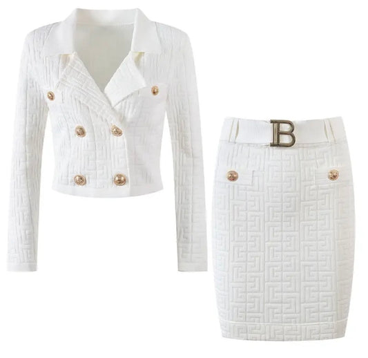 B blazer coordinate white