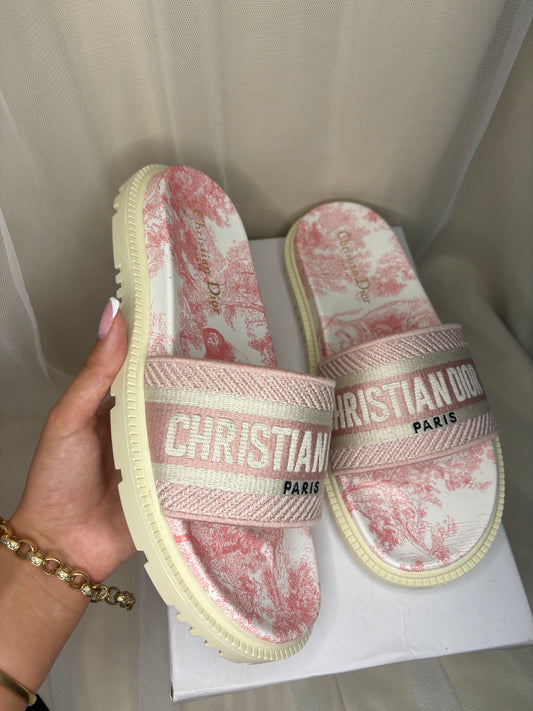 Christian D thick sole pool slide