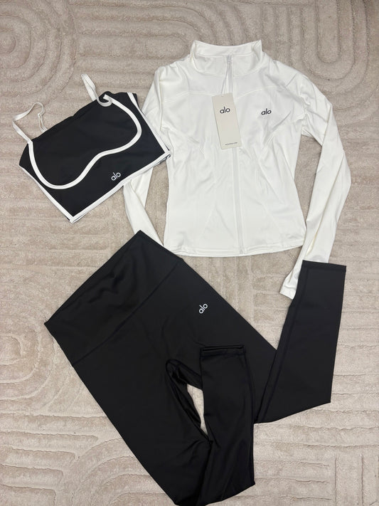 ( in stock size small ) Alo monochrome jacket set