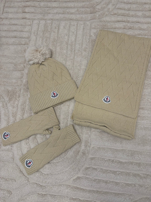 ( in stock ) hat , scarf , glove mon set
