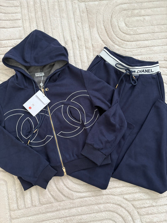 Cc navy thick flare leg tracksuit